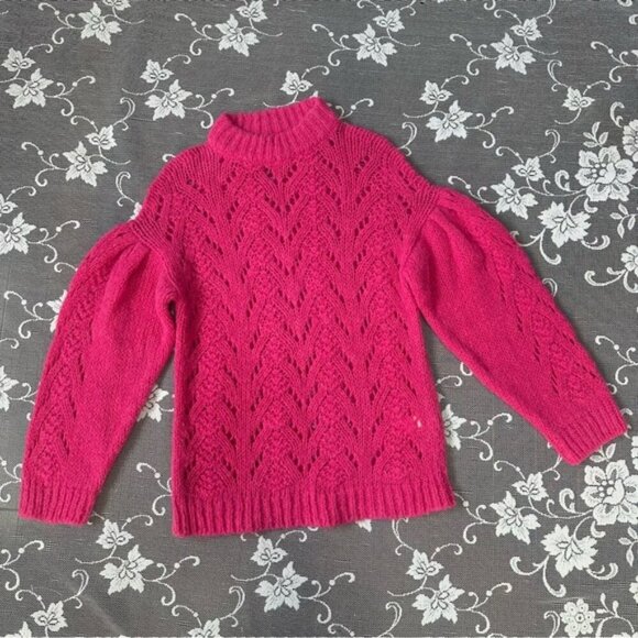 Kate Spade NY Open Weave Sweater AlpacaWool Pink Size XS - Picture 1 of 9
